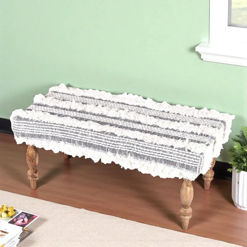 Cazro Sheesham Wooden Bench - Grey media 1