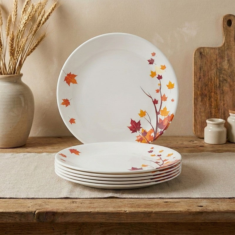 Maple Melamine Quarter Plates - Set of Six