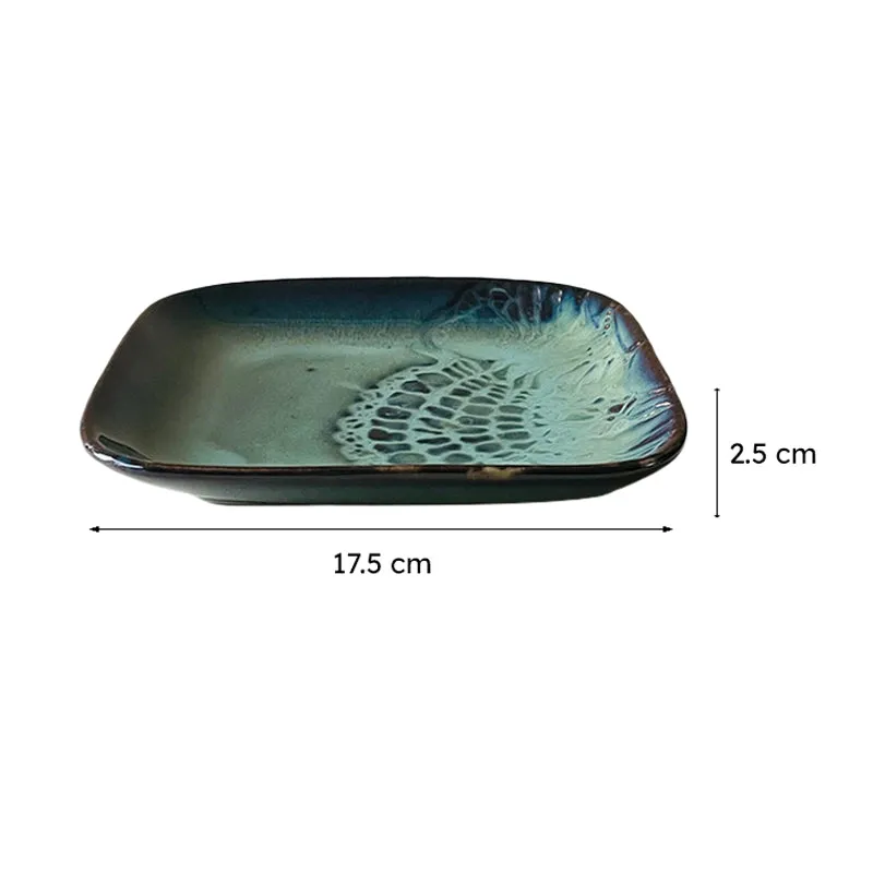 Planar Ceramic Platter - Grey - Green media 9