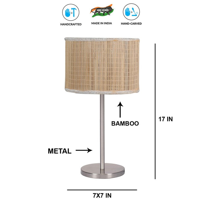 Noctra Glow Metal Table Lamp - Beige media 8