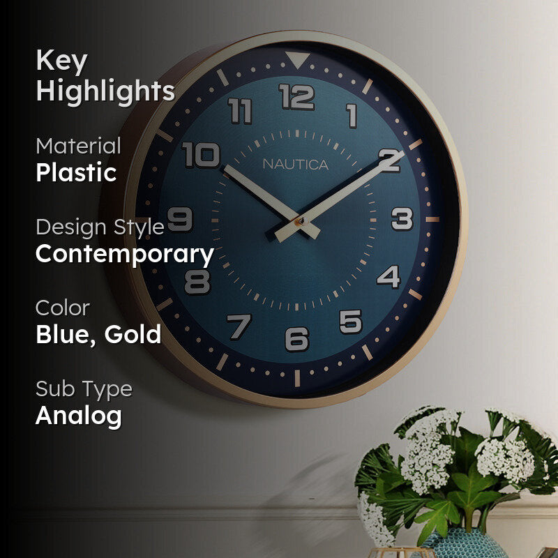 Azure II Analog Wall Clock media 2