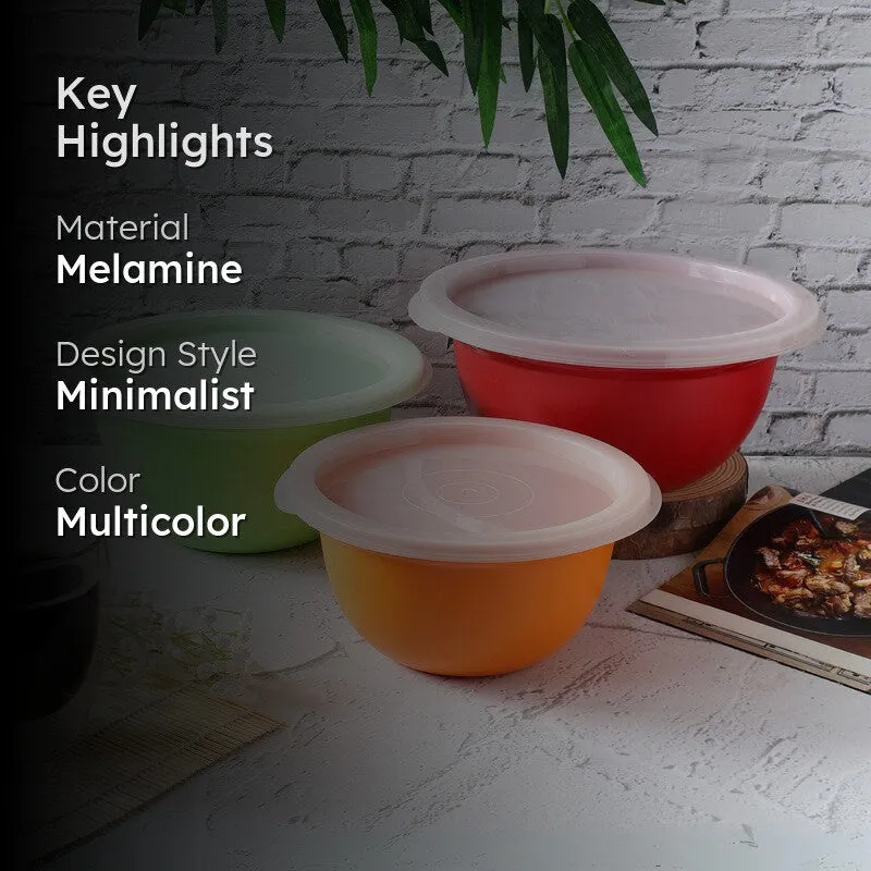 Zesta Multicolor Melamine Serving Bowls - Set Of Three media 2