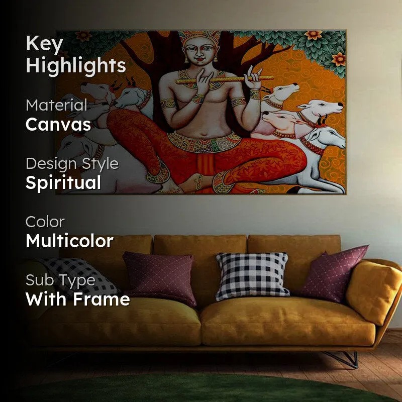 Parm Yogi Krishna Canvas Wall Painting media 2
