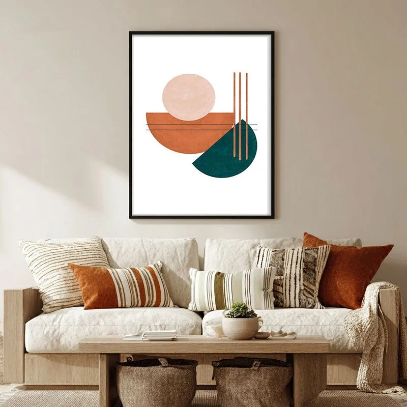 Linear Pulse Canvas Wall Painting With Black Frame media 3