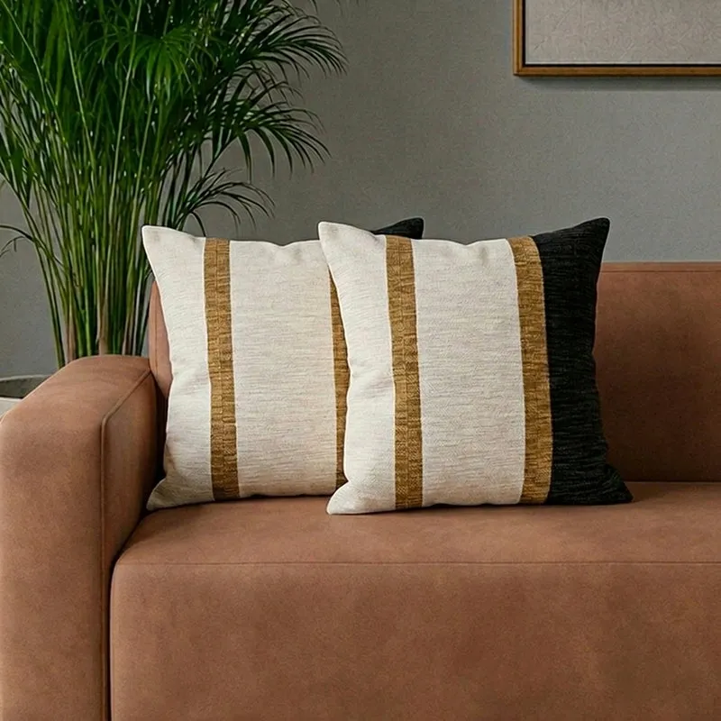 Evaraa Cushion Cover (Black) - Set Of Two media 1