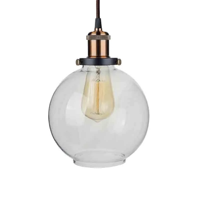 Vintage Orb Glass Ceiling Lamp - Transparent media 4