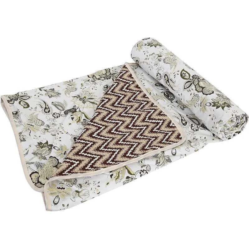 Prisha Ethnic Reversible Cotton Dohar (Brown) - 180 GSM media 4