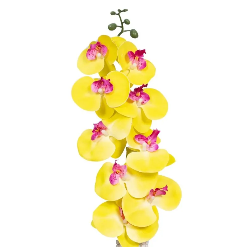 Graceful Artificial Orchids Flower Stick - Yellow media 3