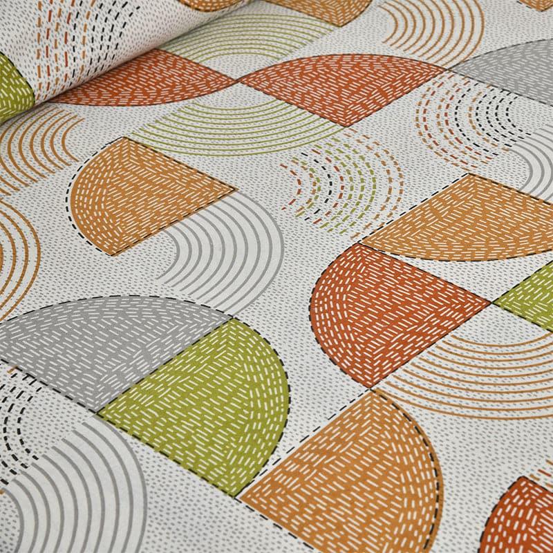 Aabhita Floral Cotton Bedsheet (Green,Orange) - 160 TC media 4
