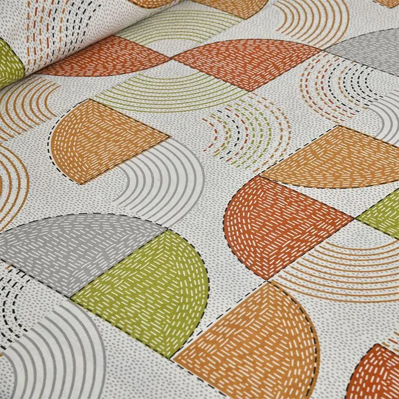Aabhita Floral Cotton Bedsheet (Green,Orange) - 160 TC media 4