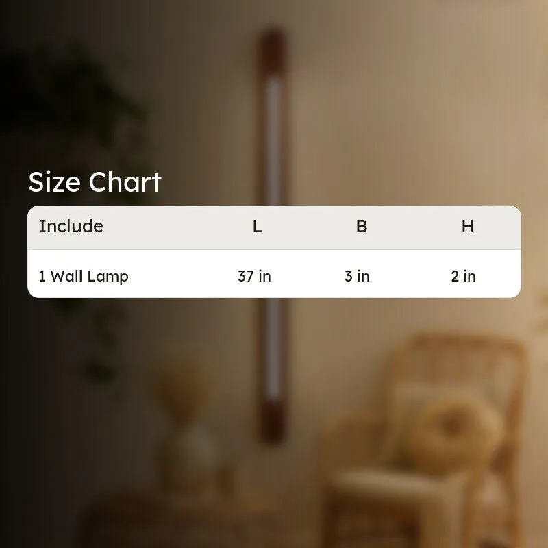 Slim Line Teak Wood LED Wall Lamp media 8