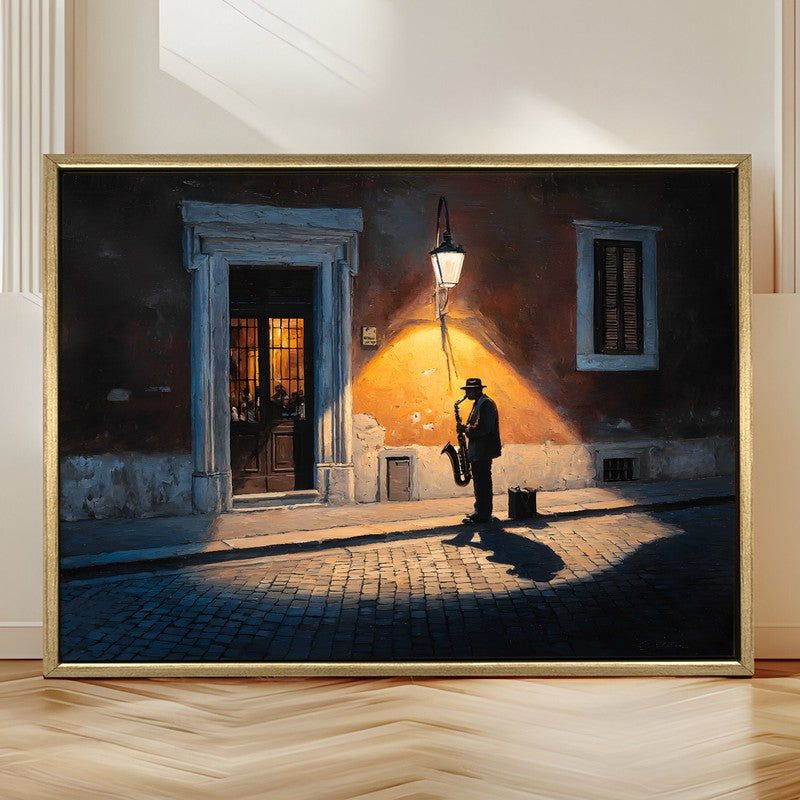 Lonely Melody Canvas Wall Painting With Frame media 4