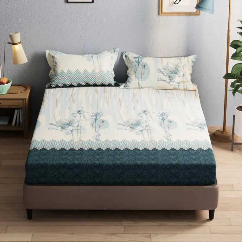 Brevos Bedsheet (Blue) - 115 GSM media 3