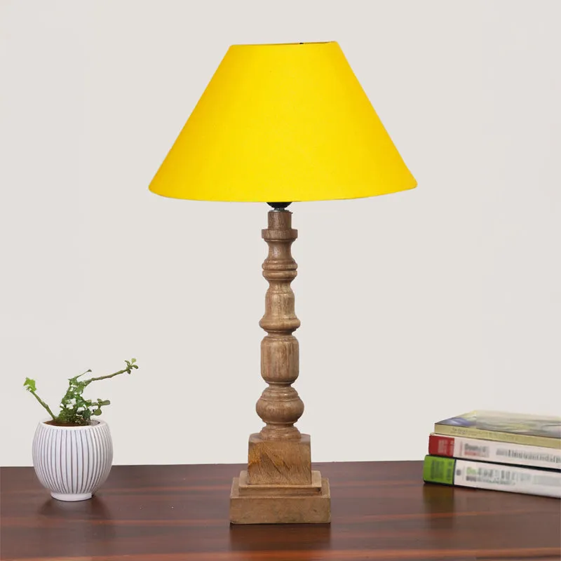 Cotin II Arbor Wooden Table Lamp - Yellow,Brown media 3