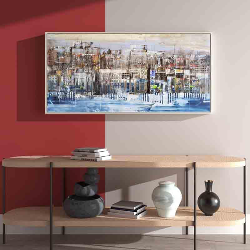 By The City Canvas Wall Art