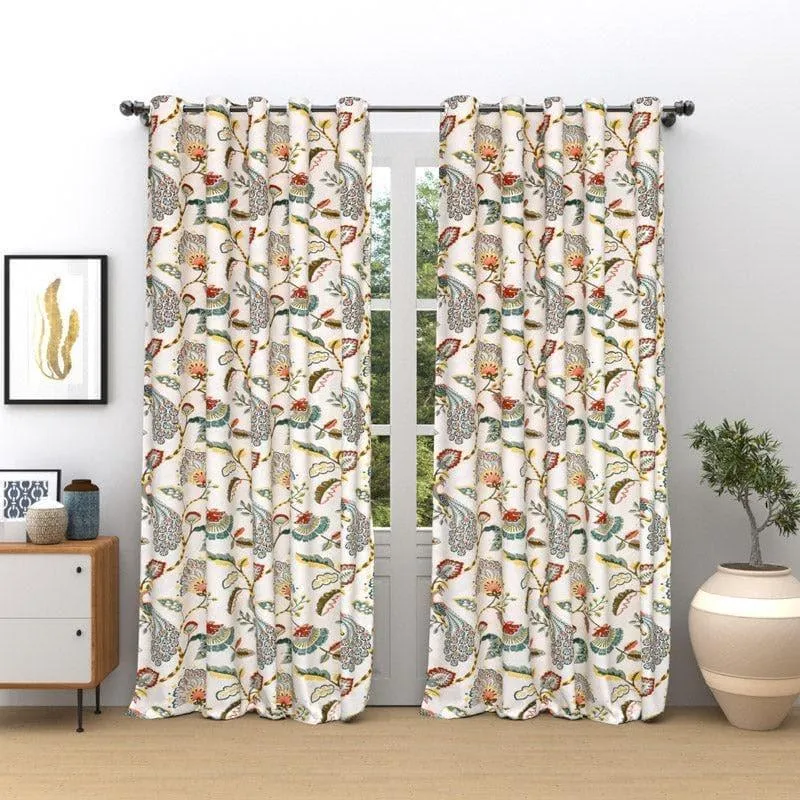 Haruna Single Curtain - Yellow & Turquoise media 3
