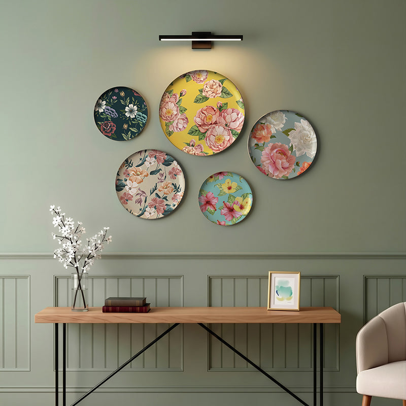 Rose Harmony Wall Plates - Set Of Five media 4