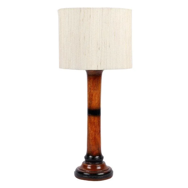 Urbane Nao Fabric Table Lamp - White,Brown media 4