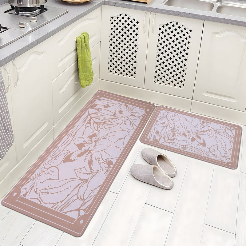 Velmira Rubber Kitchen Floor Mats - Set of Two