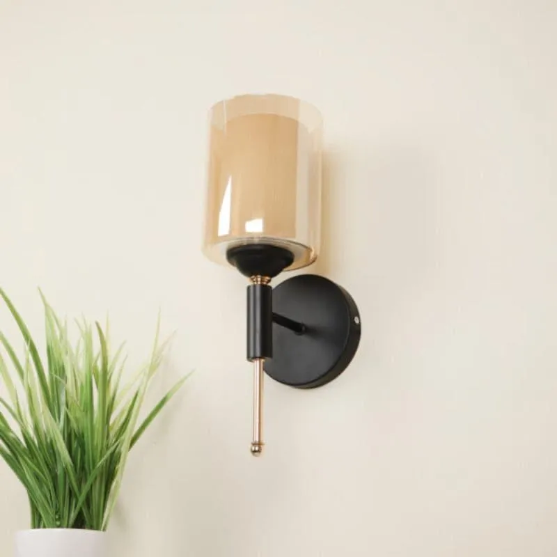 Pheme Glass Wall Lamp With Metal Base media 3