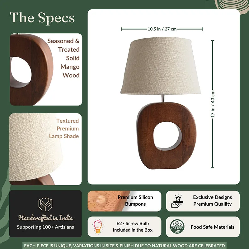 Serenna Wooden Table Lamp - Brown,Beige media 9