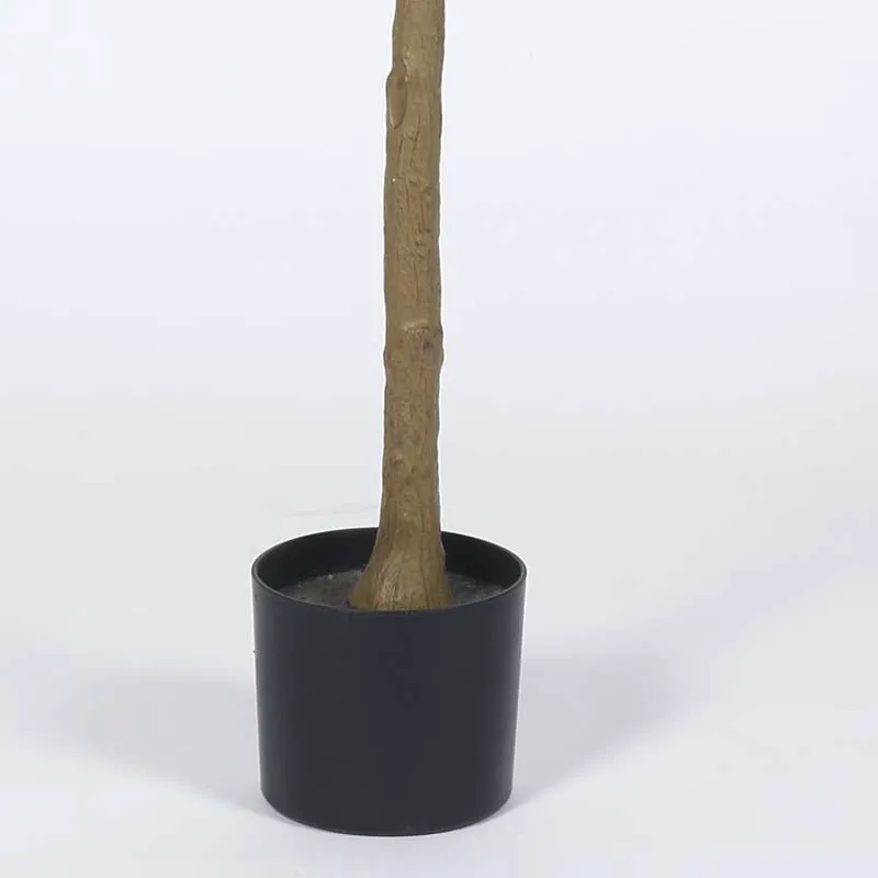 Faux Lush Pachira Plant With Black Plastic Pot -  5.6 Feet media 4