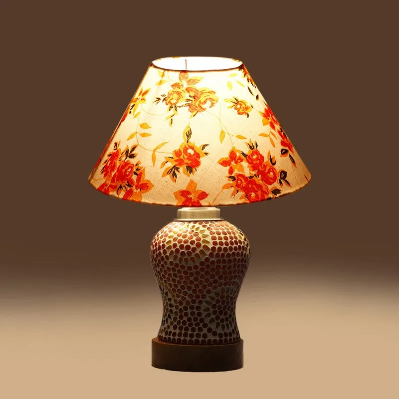 Aranya Fleur Cone Wooden Table Lamp - Multicolor media 7
