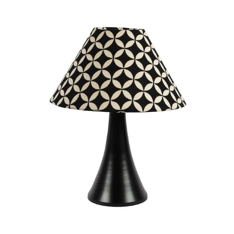Tatania Bowie Fabric Table Lamp - Black,White media 4