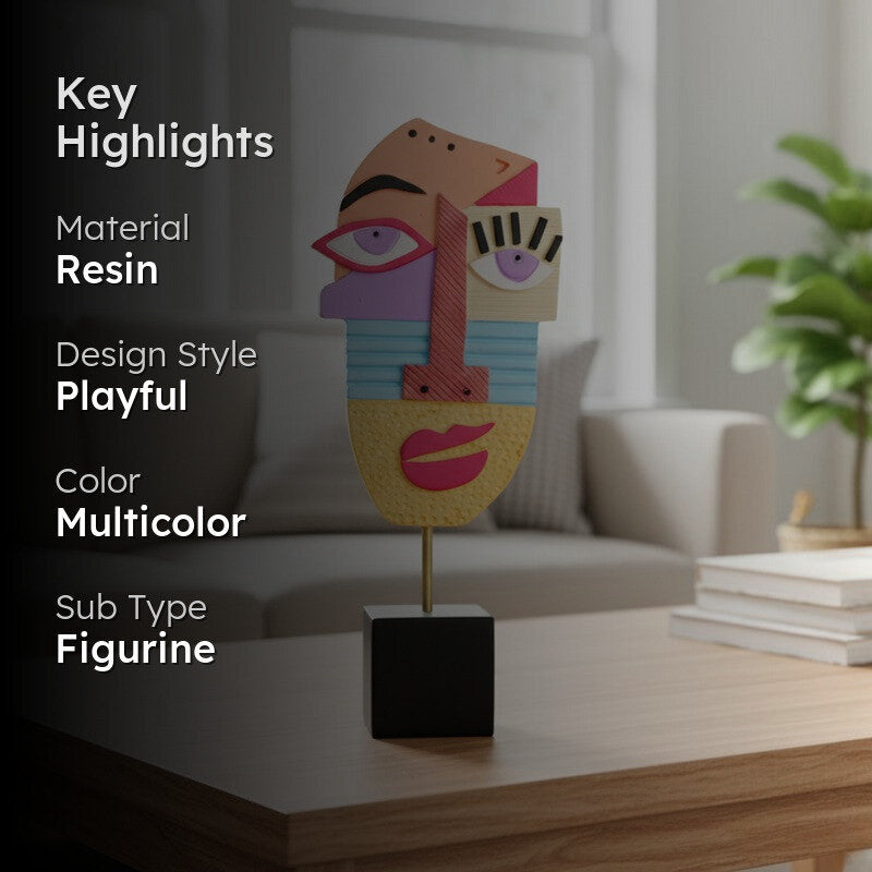 Lines & Silence Art Figure Showpieces - Multicolor media 2