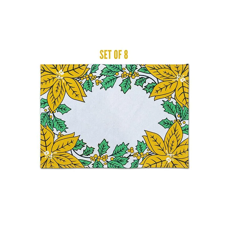 Acora Floral Placemat (Yellow) - Set of Eight media 3