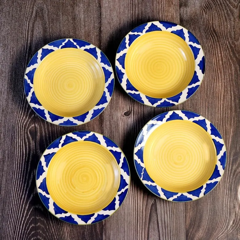 Radiant Handcrafted Ceramic Pasta Plate (Yellow) - Set Of Four media 4