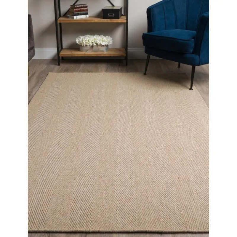 Handloom Hand Loomed Haven Wool Rug - Beige & Cream media 3