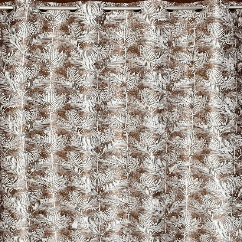 PureShade Printed Curtains (Brown) - Set Of Two media 4