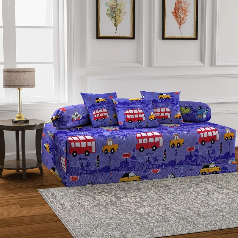 Kidoro Bus Printed Diwan Set - Six Piece Set media 3