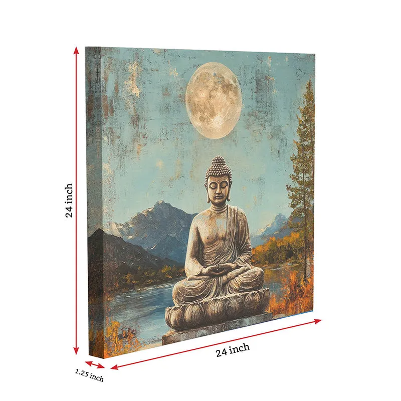 Gautama Under Moon Canvas Wall Art media 7