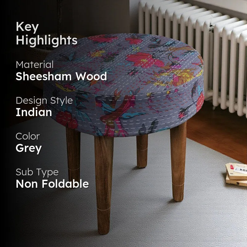 Navro Sheesham Wooden Bench - Grey media 2