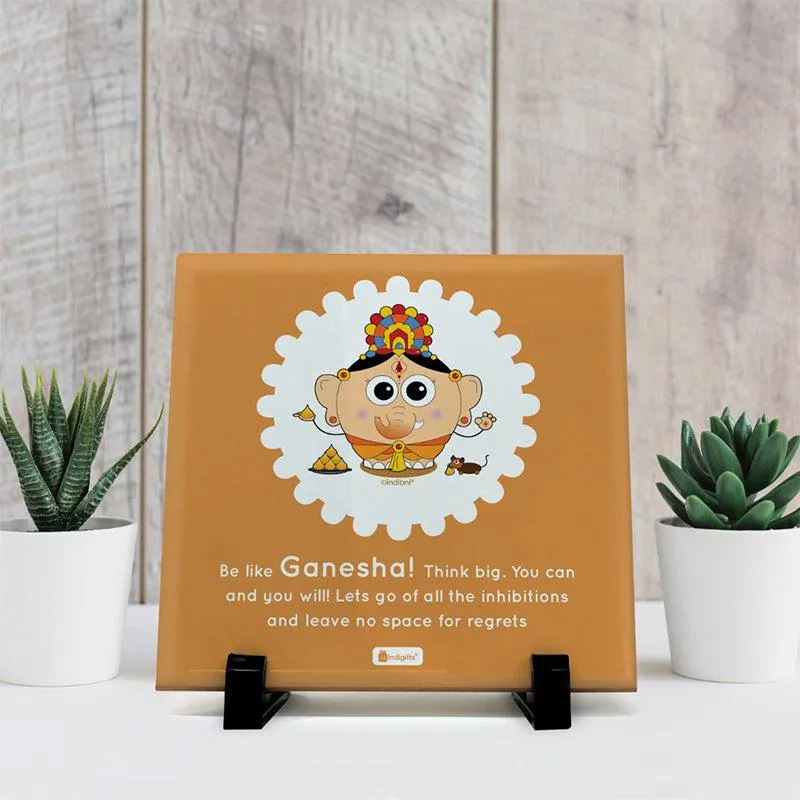 Whimsy Cute Ganesha Motivational Showpiece media 1