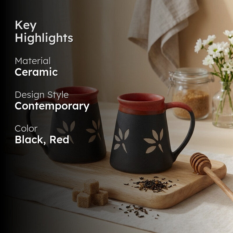 Sipform Ceramic Coffee Mug (300 mL Each) - Set Of Two media 2