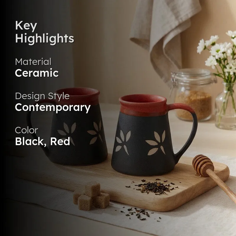 Sipform Ceramic Coffee Mug (300 mL Each) - Set Of Two media 2