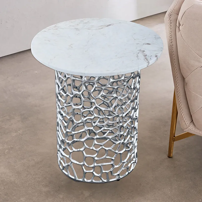 Intrica Tall Neo Aluminum Side Table - Silver media 3