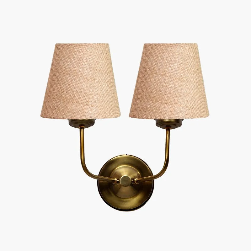 Lumoire Duo Cone Metal Wall Lamp - Gold,Beige media 5