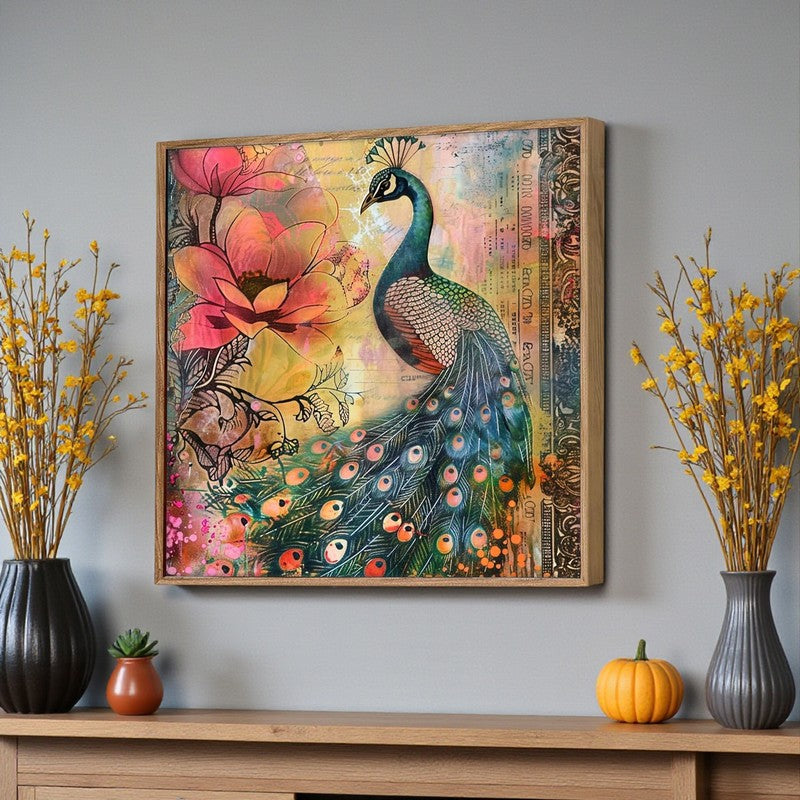 Colors Of Mayura Canvas Wall Art With Frame media 3
