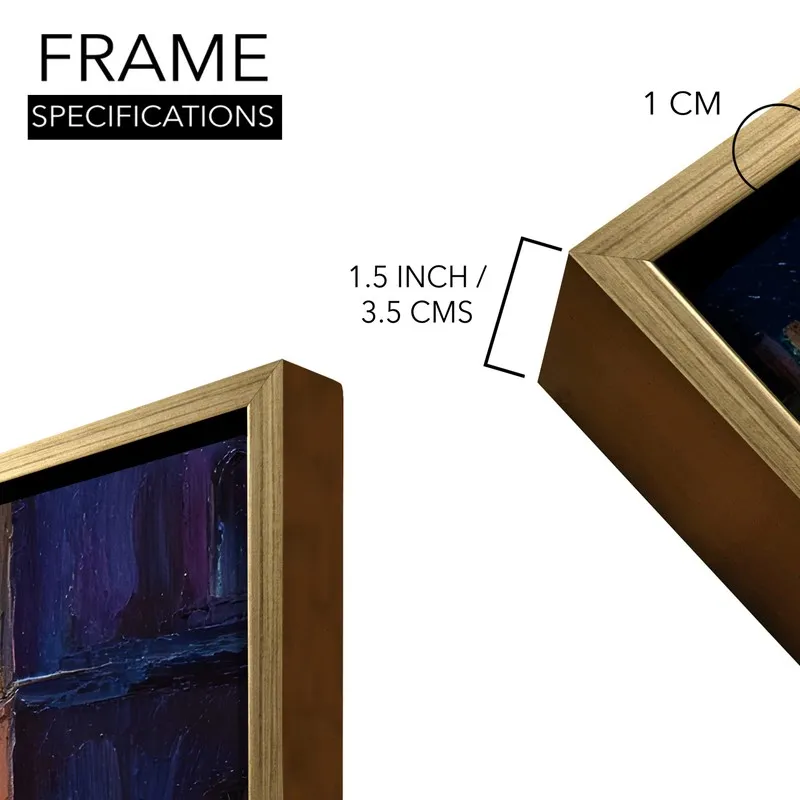 Moonlit Courtyard Canvas Wall Painting With Frame media 8