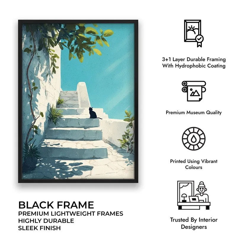 Terracotta Trail Canvas Wall Painting - Black Frame media 9