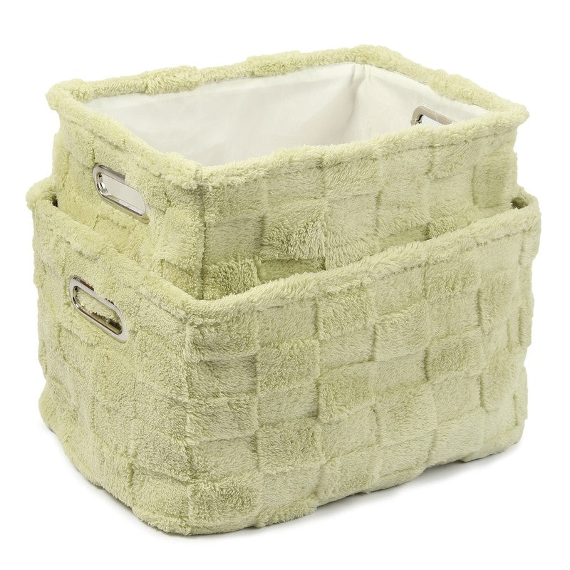 UrbanNest Fabric Storage Basket (Green) - Set of Two media 6