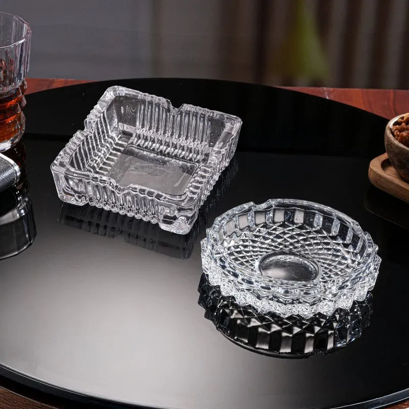 Crystal Flare Ash Tray - Set Of Two media 1