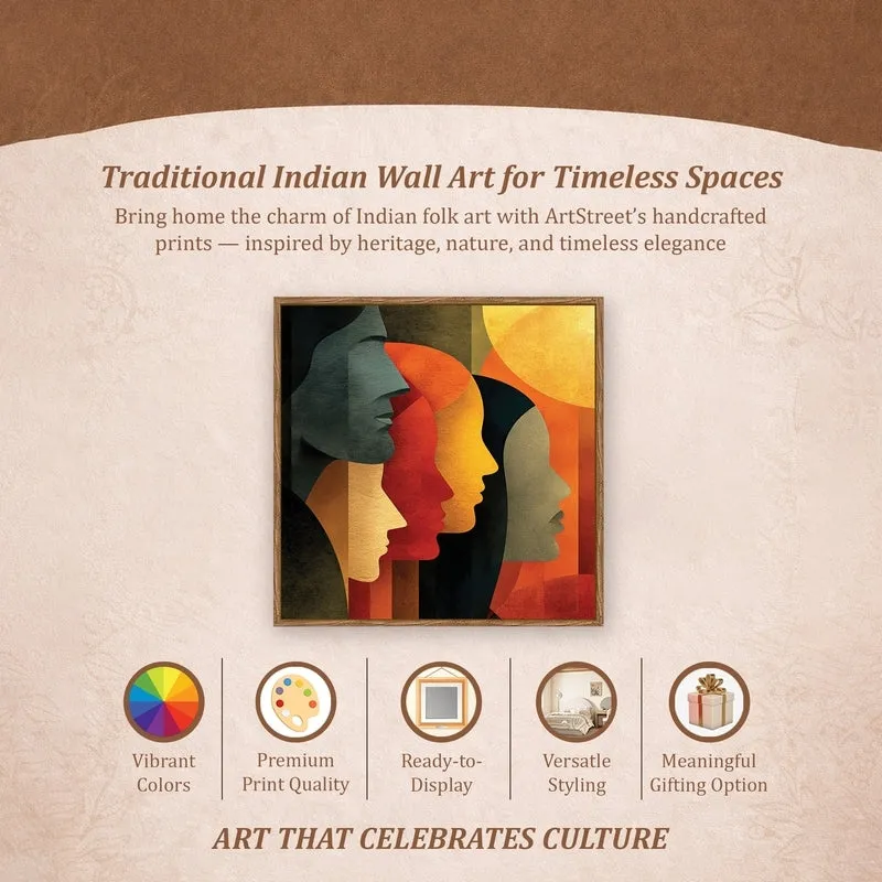Formed Face Canvas Wall Art With Frame media 5