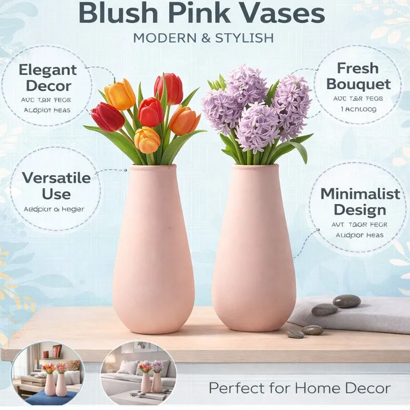 Celestial Curve Vase (Pink) - Set of Two media 4