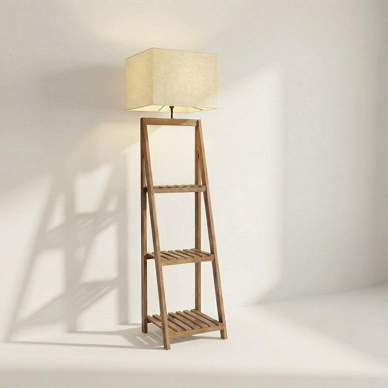 Kepler Shelf Jute & Wood Floor Lamp media 8