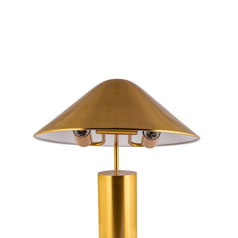 AarviDecor Lennox Designer Fabric Table Lamp - Gold media 6